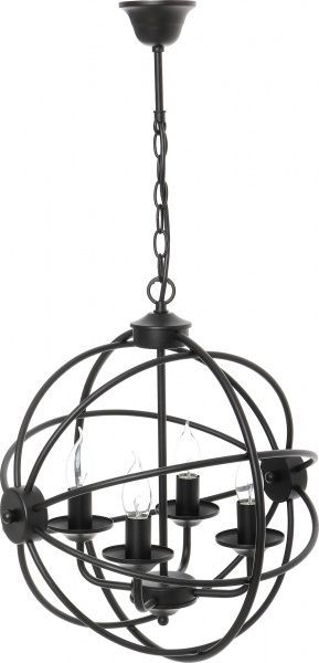 Люстра підвісна Vitaluce 4xE14 чорний V4076/4 