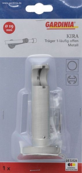 Тримач для карниза Gardinia Kira одинарний набірний d19 мм срібний 1 шт. 