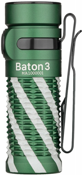 Фонарик Olight Baton 3, ц:christmas green брелок зеленый