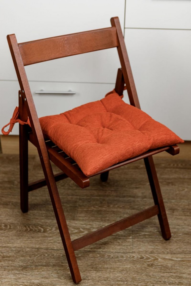 Подушка на стул Chenilla оранж 40х40 см Прованс