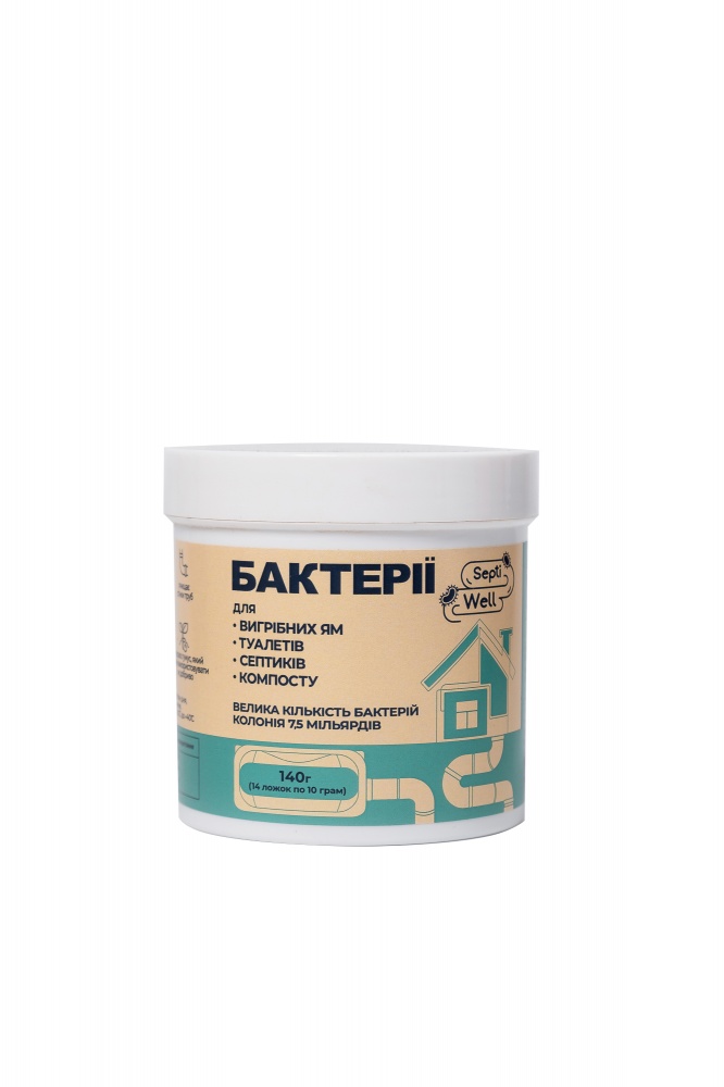 Біопрепарат Септівел Бактерії для вигрібних ям та септиків банка 140г