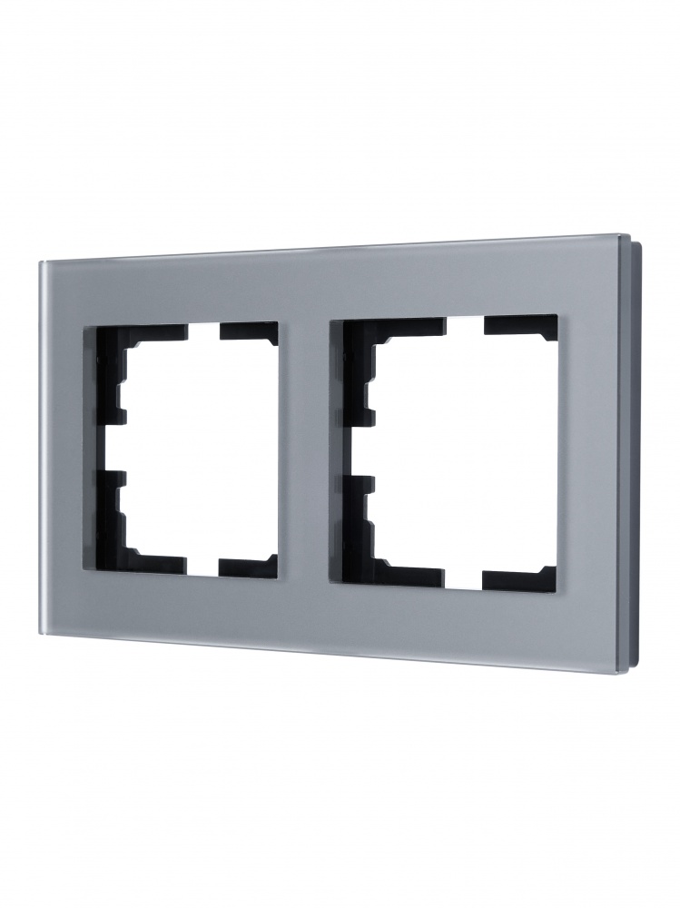 Рамка двомісна Lezard Vesna горизонтальна асфальт 742-M6980-147