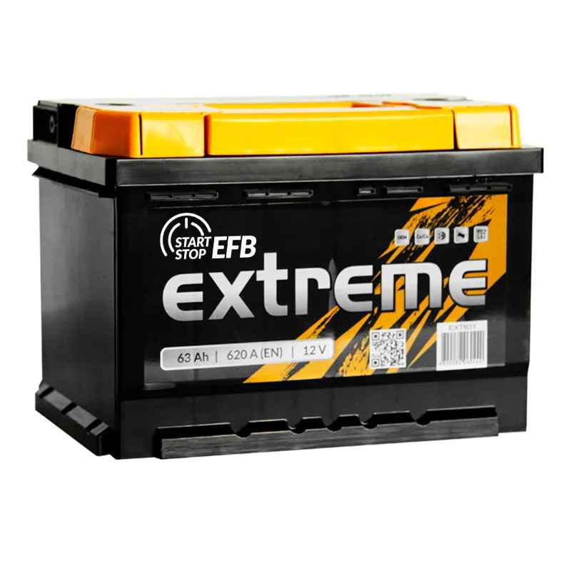Аккумулятор автомобильный Extreme 63Ah 620A 12V EXT 6CT-63(1) EFB «+» слева