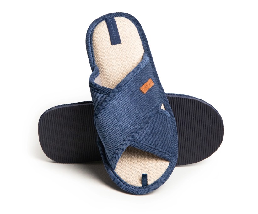 Тапки домашние Twins HS-VL вельвет Х р.44/45 синий