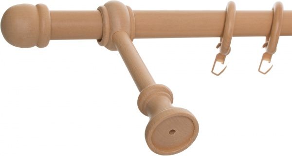 Карниз Gardinia Bona одинарний укомплектований d28 мм 300 см натуральний 