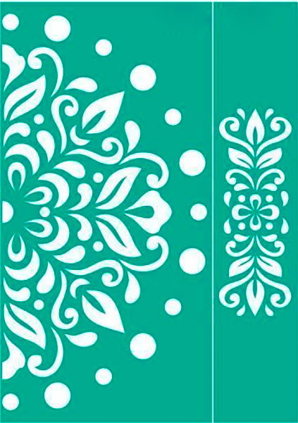 Трафарет многоразовый самоклеящий Бордюрный №11 212911 210x297 мм Rosa Talent