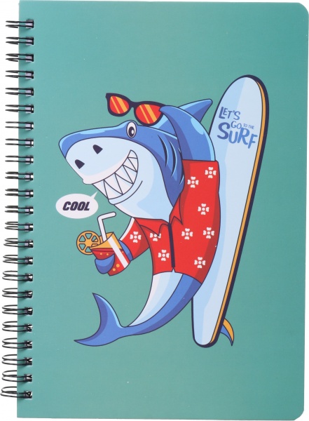 Блокнот Акула серфер 1 14,5x21 см Mikirei