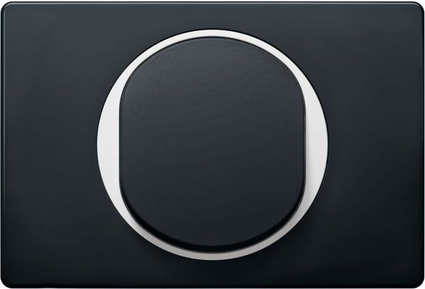 Вимикач одноклавішний Aling-Conel Eon без підсвітки 10 А 250В чорний E605.E1