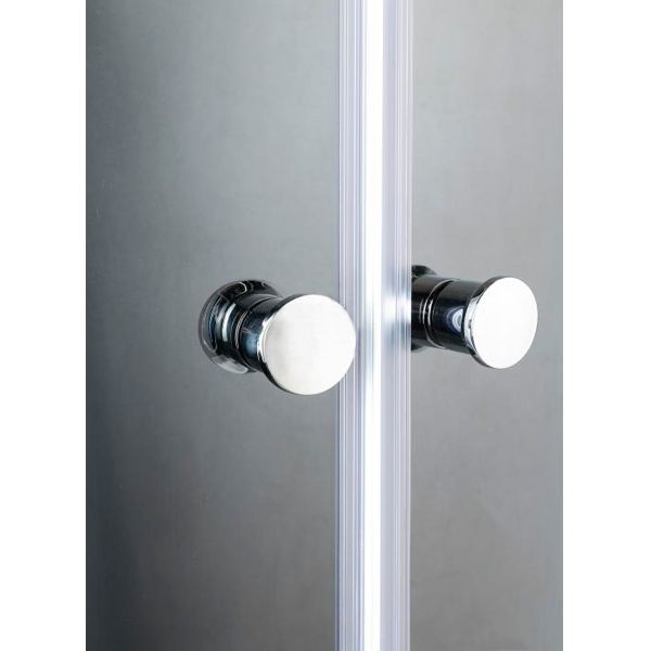 Душевая кабина EGO Quadrant Fine 80x80 профиль хром,стекло графит