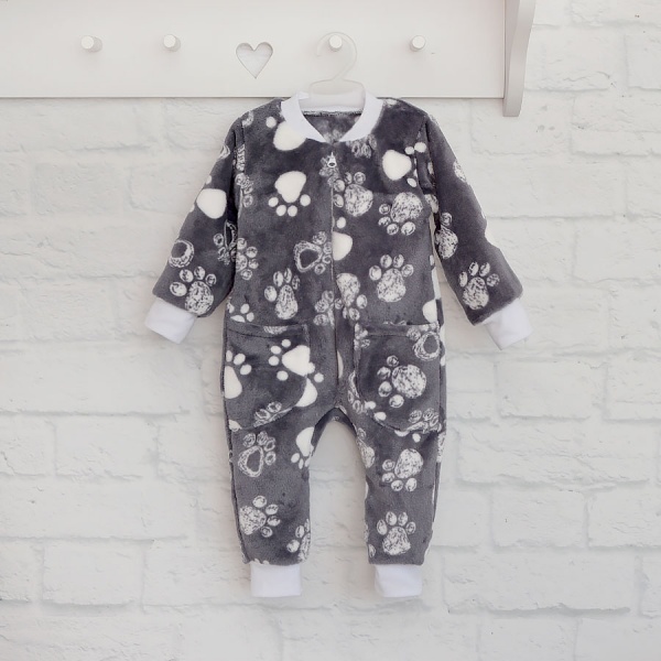 Ромпер для хлопчика Blanka Лапки р.92 сірий 110334 