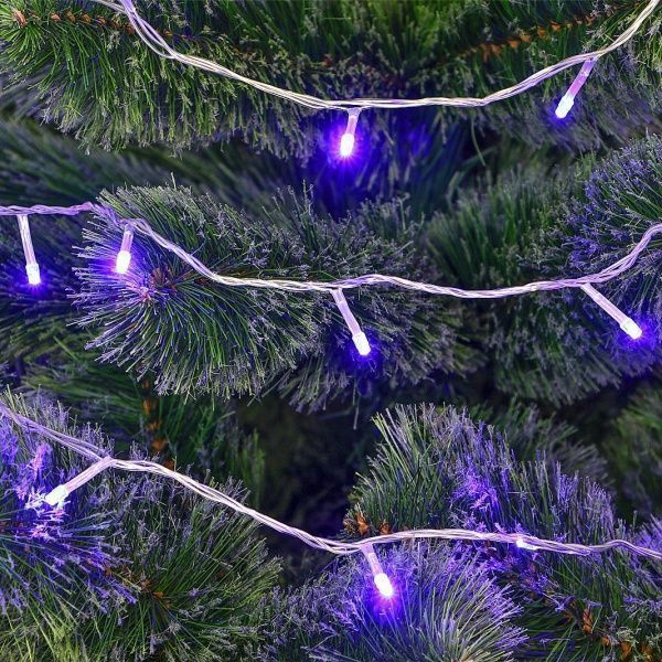 Электрогирлянда линейная внутренняя и внешняя встроенный светодиод (LED) 120 ламп 12м синяя