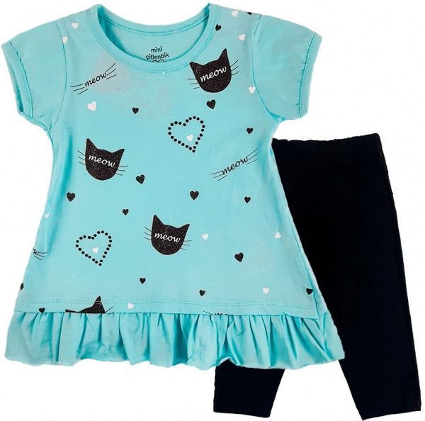 Комплект Mini Citlenbir 9162 Meow р.92 блакитний 