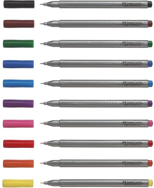 Набор линеров Faber-Castell Grip Fine Pen 0,4 мм 10 шт. разноцветный 
