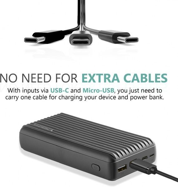 Зовнішній акумулятор (Powerbank) Promate Titan-30 30000 mAh (titan-30.black) 