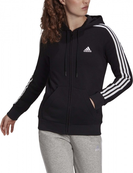 Джемпер Adidas W 3S FL FZ HD GM5567 р. M черный