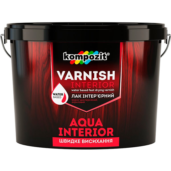 Лак інтер'єрний Aqua Interior Kompozit шовковистий мат 0,75 л