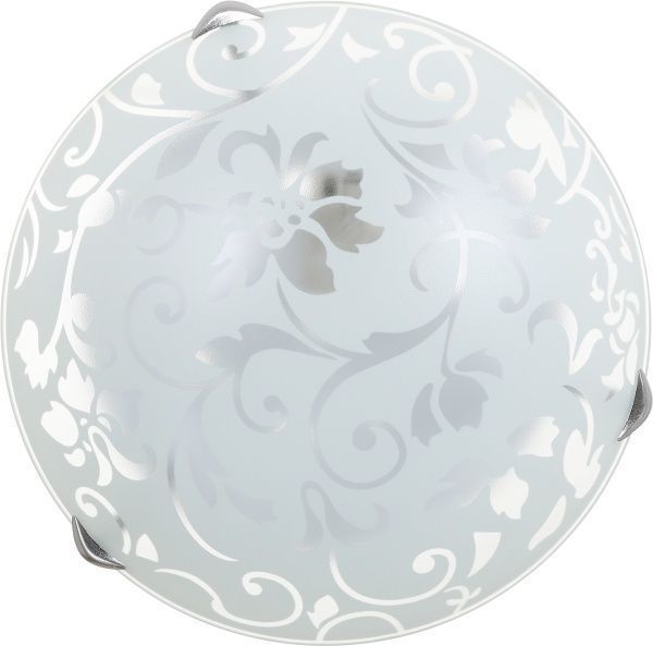 Світильник настінно-стельовий УТ Сяйво НПБ Весна 1x60 Вт E27 білий 2519 