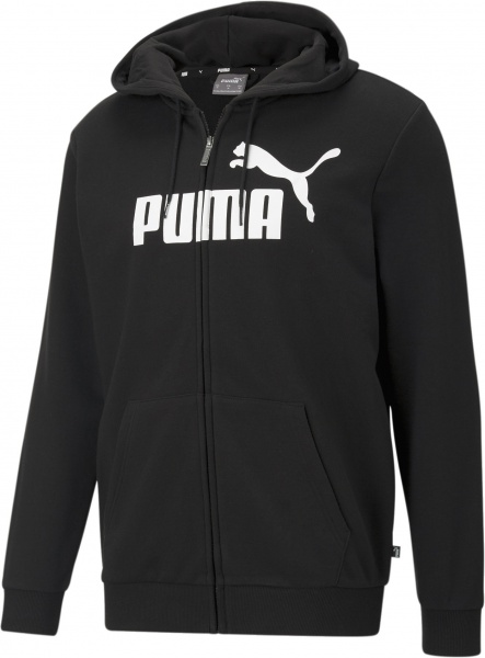 Джемпер Puma ESS Big Logo FZ Hoodie 58670001 р. 3XL чорний
