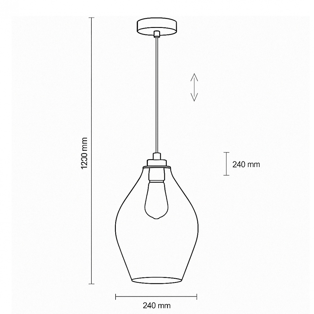 Светильник подвесной TK Lighting TULON 4191 1x15 Вт /E27 янтарный