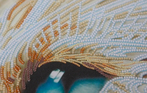 Набор для вышивания бисером на натуральном художественном холсте Латте АВ-518 Абрис Арт 