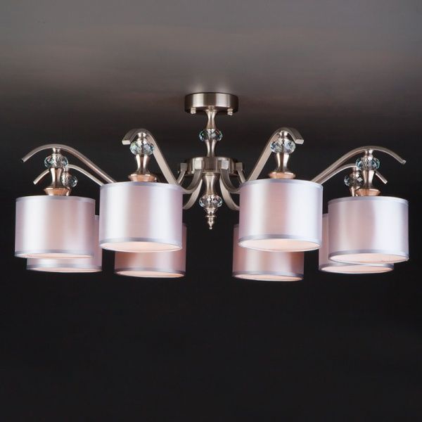 Люстра стельова Strotskis Ofelia 60070/8 8x40 Вт E14 нікель/сатин 