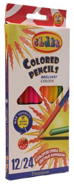 Карандаши цветные двухсторонние Premium 24 шт. CLASS