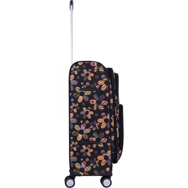 Чемодан Bagland 70 л черный с рисунком Леон сублимация 731 (0037966244) 