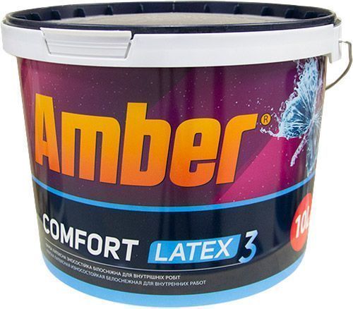 Фарба латексна Amber Сomfort Latex 3 мат білий 10л 