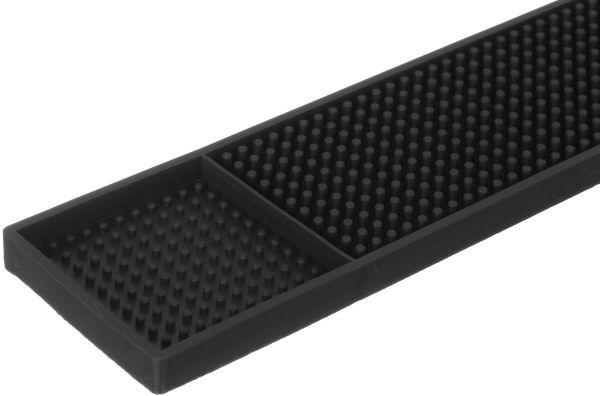 Коврик барный резиновый черный 60х8х1,3 см