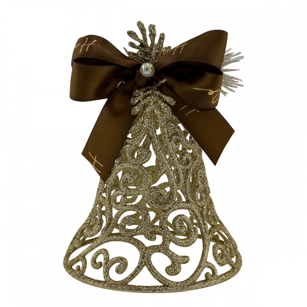Декорация новогодняя MIS LT Колокольчик ажурный 10 см в ассортименте