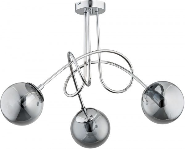 Люстра стельова ALFA Tango Glass 3x40 Вт E14 хром 61093 