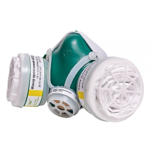 Полумаска Кедр с противогазовыми фильтрами Е1Р1 