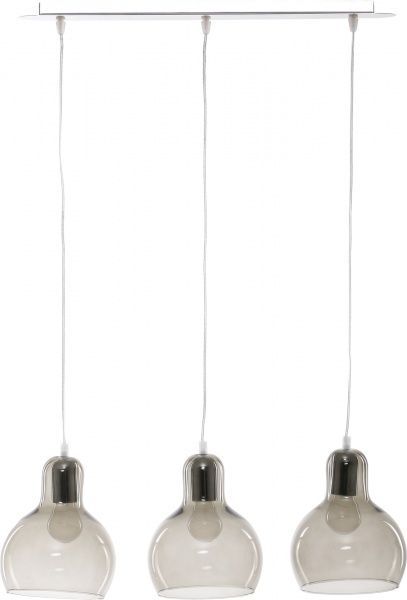 Люстра підвісна TK Lighting MANGO 3xE27 сірий/прозорий 