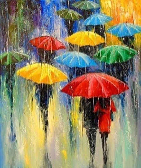 Набір для творчості зі стразами на підрамнику Осінній блюз 40x50 см Діамантові ручки 