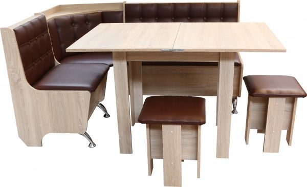 Уголок кухонный Маршал 1205х1605х840 мм дуб сонома коричневый