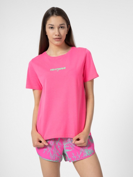 Футболка 4F 4FSS23TTSHF561-54S р.2XL рожевий