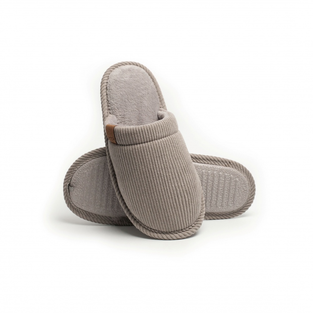 Тапки домашние Twins вельвет 15850 р.38/39 серый