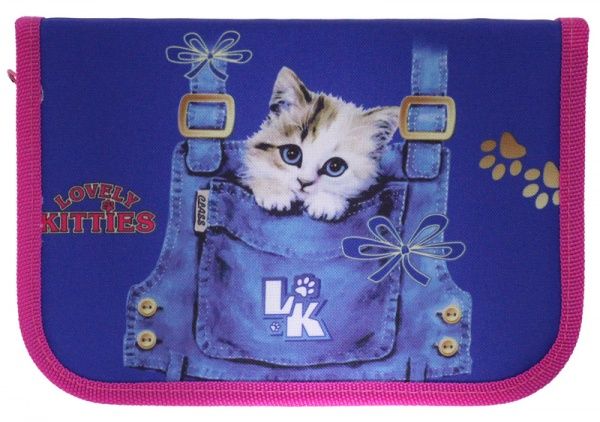 Пенал 1 відворот Kitty LK99104 CLASS рожевий