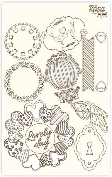 Чипборд для скрапбукинга Floral Poem 4 12,8х20 см 94232037 Rosa Talent