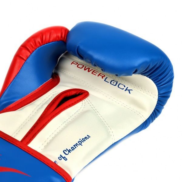 Перчатки тренировочные Everlast Powerlock PU р. 16 16oz P00000728 синий с красным