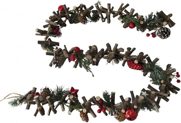 Гірлянда хвойна з гілками та шишками EPI-F19818-2A 1,8 м