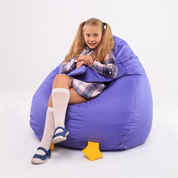 Кресло-мешок SanchoBag Груша Сова фиолетовый (38DT2OK1SOVA) 