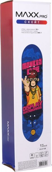 Скейтборд MaxxPro AS-07-MK синій/з малюнком