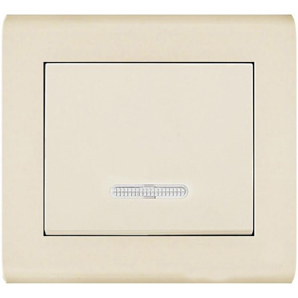 Выключатель одноклавишный Makel Manolya с подсветкой 10 А 250В слоновая кость 41010021