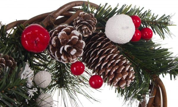 Вінок новорічний d250 мм W01-1228/22 