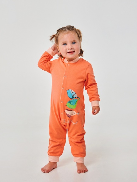 Комбінезон для дівчаток для дівчинки Smil 108660 р.80 світло-кораловий 108660 