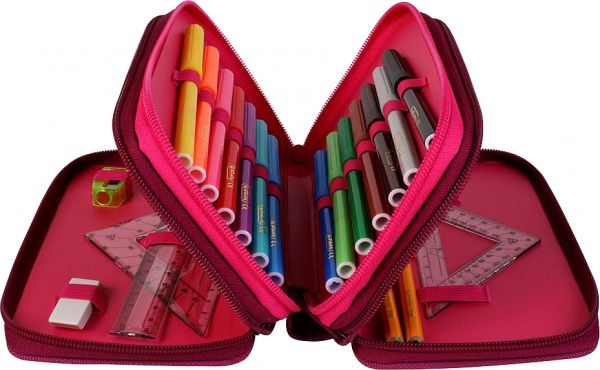 Пенал Triple Unicorn Day Единорог 31 предмет 50014415 Herlitz розовый