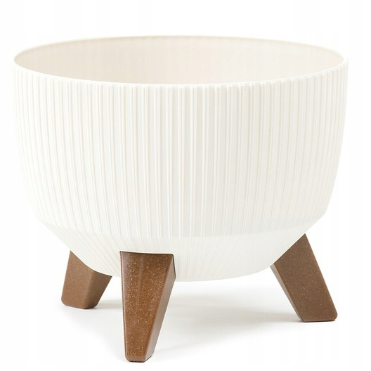 Вазон пластик ROMA jumper 24х15 см круглий кремовий 5,1 л Lamela (9749560)