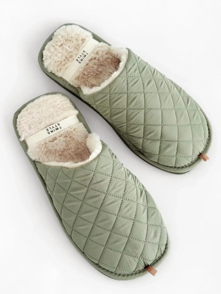 Тапки домашние Twins HS-LUX стеганные 15882 р.42/43 темно-зеленый