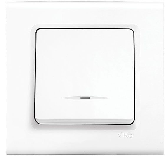 Выключатель одноклавишный Viko Linnera с подсветкой 10 А 250В белый 90400019